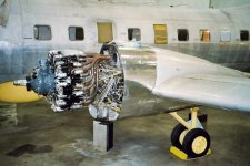 Convair T-29A, 50-0190 Flying Classroom, left side engine cowling off x.jpg