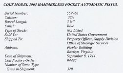 OSS Colt 1903 letter.JPG
