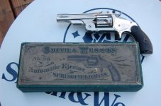 SW 38 SA Baby Russian second Mdl # 14510 Nickel Left side w Orig Flower Box.jpg