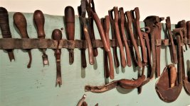 Zwiener and Rabensburg Exhibit Detail Wooden Wall Mounted Tool Board Upper Middle NJ Rabensburg .jpg