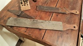 Zwiener and Rabensburg Exhibit Two Wooden Paddles with Sandpaper Surface NJ Rabensburg Collectio.jpg