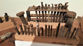 Zwiener and Rabensburg Exhibit Detail Tools and Punches in a Wooden Box NJ Rabensburg Collection.jpg