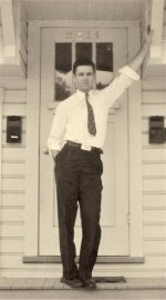Aubrey Rabensburg 1940 At Front Door Leading to Garage Apartment 3511 Watson (3).jpg