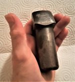 AW Brill Maker Stamp Held in Palm of Hand 4 inches Long NJ Rabensburg Collection (2).jpg