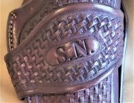 N. J. Rabensburg Made Holster for Stan Nelson Cuff & Initial Detail.jpg