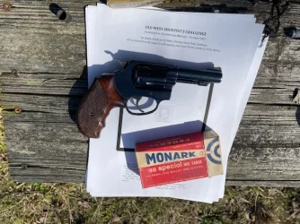 S&W M-36 3in and Hicock target.webp S&W M-36 3in and Hicock target.webp