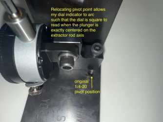 IMG_0331Power Custom S&W Yoke & Extractor Alignment Jig Dial Indicator Relocation 03.31.25 copy.webp IMG_0331Power Custom S&W Yoke & Extractor Alignment Jig Dial Indicator Relocation 03.31.25 copy.webp