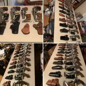 Stainless Revolver, Knife & Holster