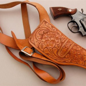 Combat Masterpiece with special order S.D. Myres shoulder holster