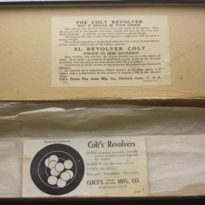 Inside of Colt New Service Target with Colt advertisment