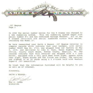 LETTER FOR 4 INCH NICKEL 357