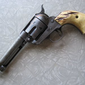"Antiqued" USFA .38 Special, Pointer Stag