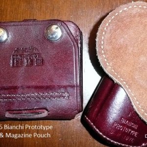 FBI 1076 Bianchi Prototype Holster & Magazine Pouch Script
