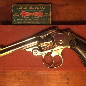 Safety Hammerless 32 1st Model 1892 With Correct Box and Late 1920's Ammo