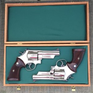 Custom case for matched 29-2 revolvers made from factory 8 3/8 inch case.