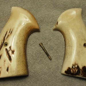 Super Rare Vintage Sambar Stag S&W N Frame Target Grips by Eagle