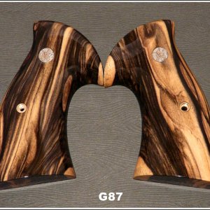 Kurac Black & White Ebony Grips Made by John Culina N Frame