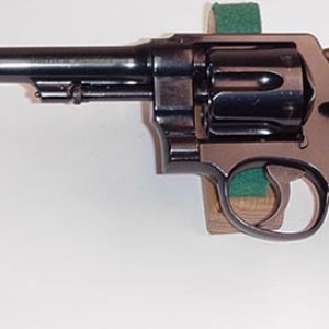 Left side of 2nd model HE 455 Colt caliber shipped to Winchester July 1915 to develope their version of 455 Eley cartridge.