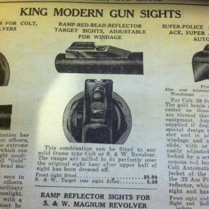 King ad for the modification to the SFPD Shipped modified M&P model of 1905