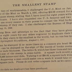 smallest stamp