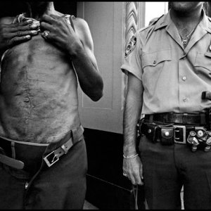 M10 and an M36 backup carried by the cop on the right so he doesn't end up like the guy on the left once did. Probably 1985 or so. Note dump pouches a