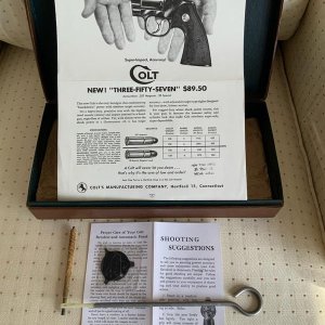 1954 Colt 357 box, etc