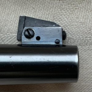 King front sight on Colt Shooting Master 357 (right)