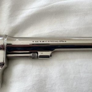 1938 .44 Hand Ejector 2nd Model - Barrel right side