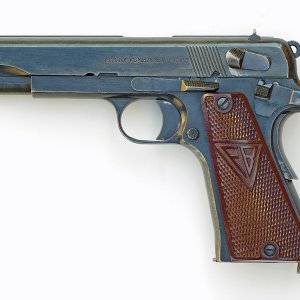 The Polish 9mm Radom P-35 VIS pistol was regarded by many as one of the best handguns of WWII.  It combined some of the features of the American 1911 
