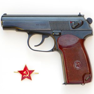 The Makarov pistol, adopted as its official military sidearm by Soviet Russia in 1951, has also been made in Bulgaria, China, and the former East Germ