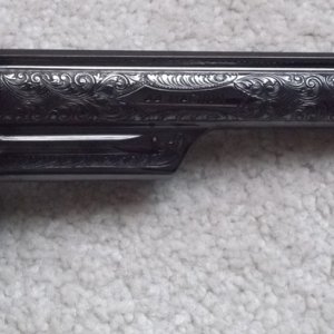 Model 29-2, 6 1/2 inch, with Class A Engraving.  Engraver believed to be Russ Smith.  This revolver is OOTR (open on the records), but believed to hav