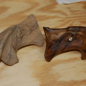 DSC 0729

Woodworking is done and finish is being applied. Left panel is bare and right panel has one coat of Tru-oil mopped on and blotted off, then 