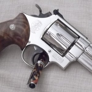 Model 29-2, serial N1964x that shipped from the factory on February 4, 1971.  Worn out cylinder and hammer replaced by S&W along with a nickel refinis