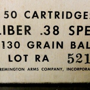 Remington Military Issue .38 sp. 130 gr. Ball from 1965