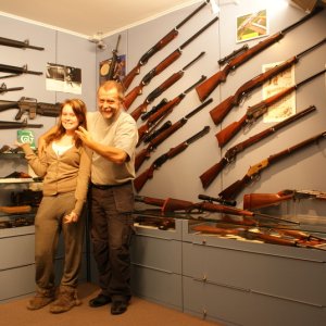 jos and my daughter with colt - remington and winchester side