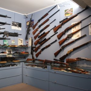 the colt, remington and winchester wall and drawer display