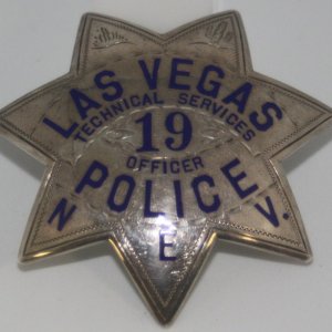 Las Vegas Police Officer Technical Service badge
prior to 1973